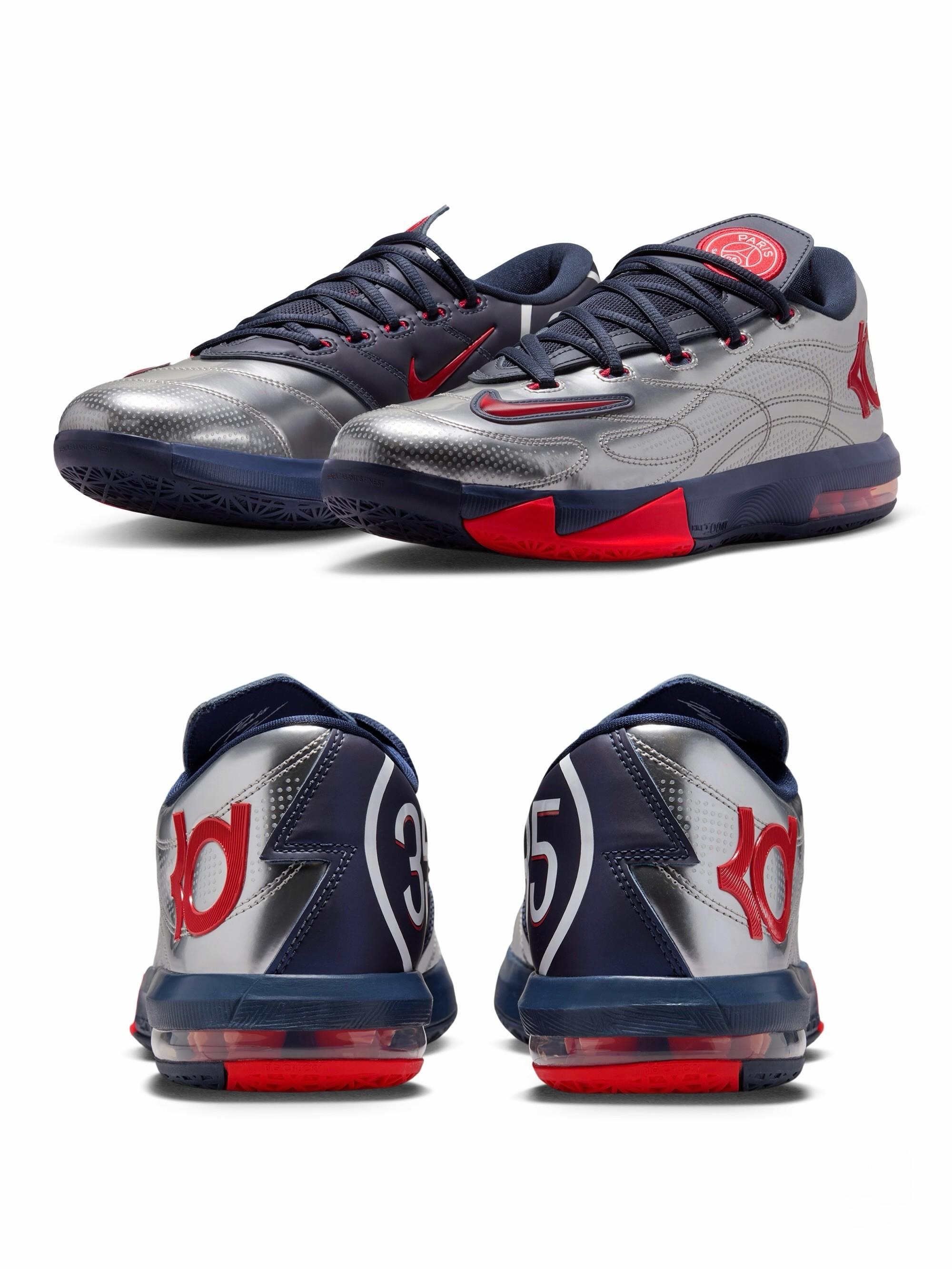 篮足跨界重磅!即将发售Nike KD6 × PSG巴黎圣日耳曼金属银联名